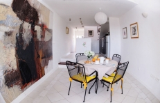 dining area with kitchen